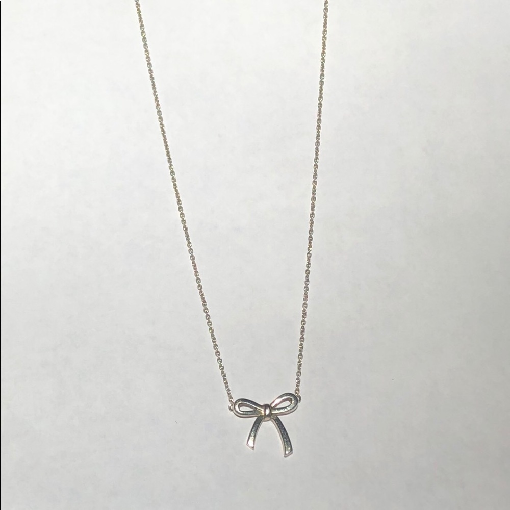 Tiffany & Co. silver bow necklace